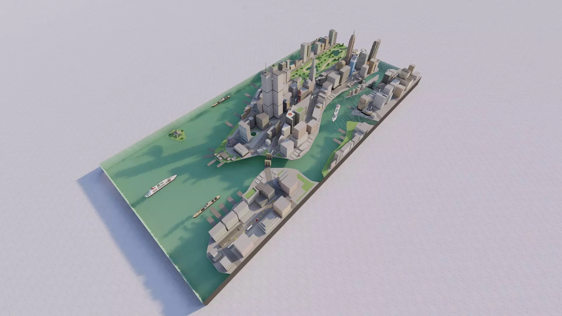 modern city- urban 3D model