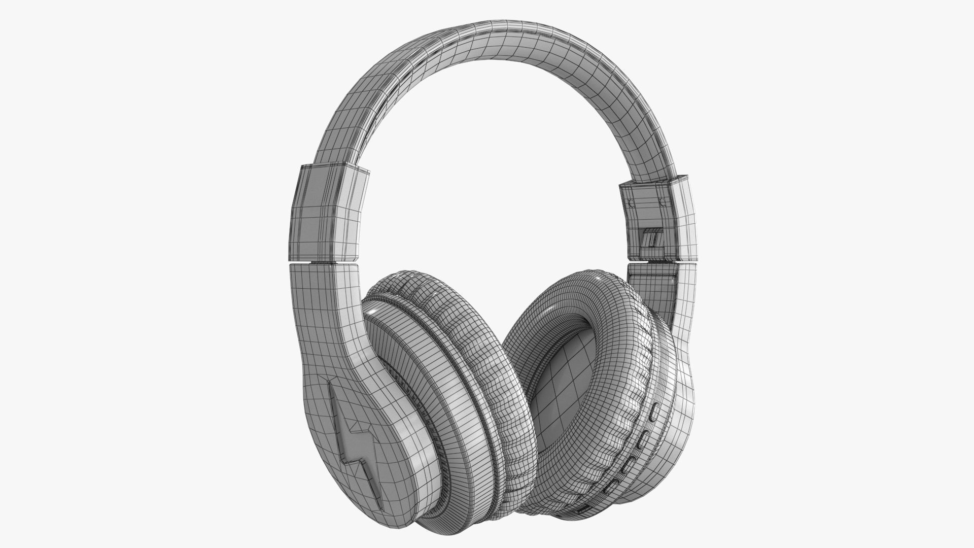 Headphones 4 colors 2 poses Low-poly 3D model_21