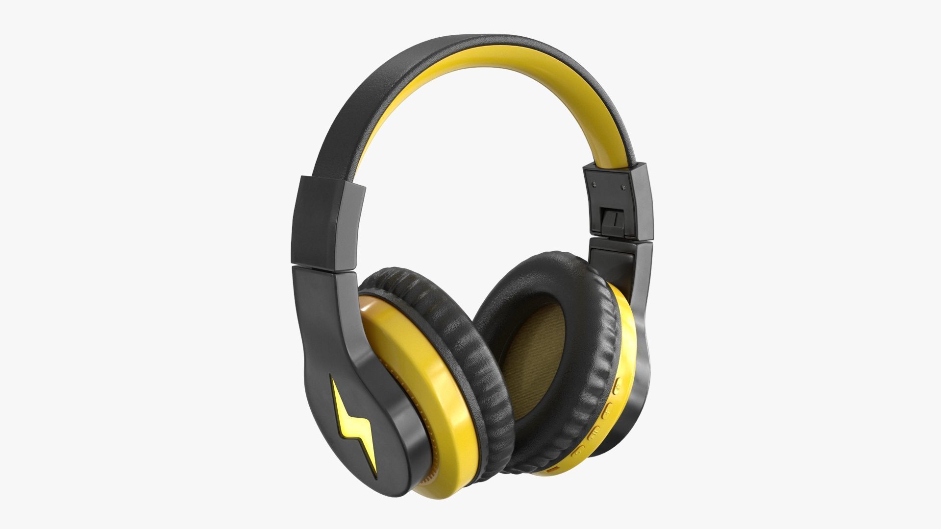 Headphones 4 colors 2 poses Low-poly 3D model_4