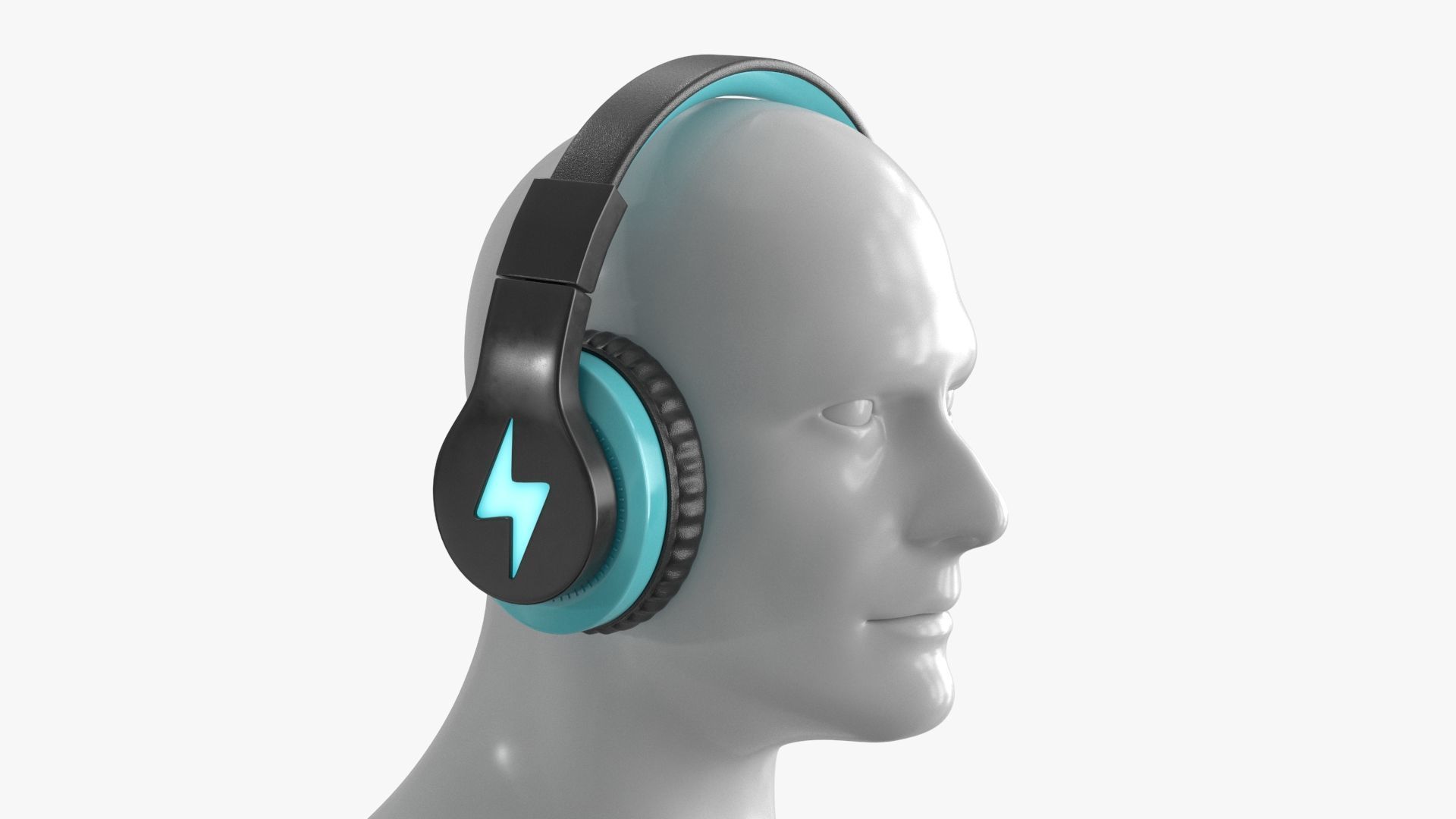 Headphones 4 colors 2 poses Low-poly 3D model_11