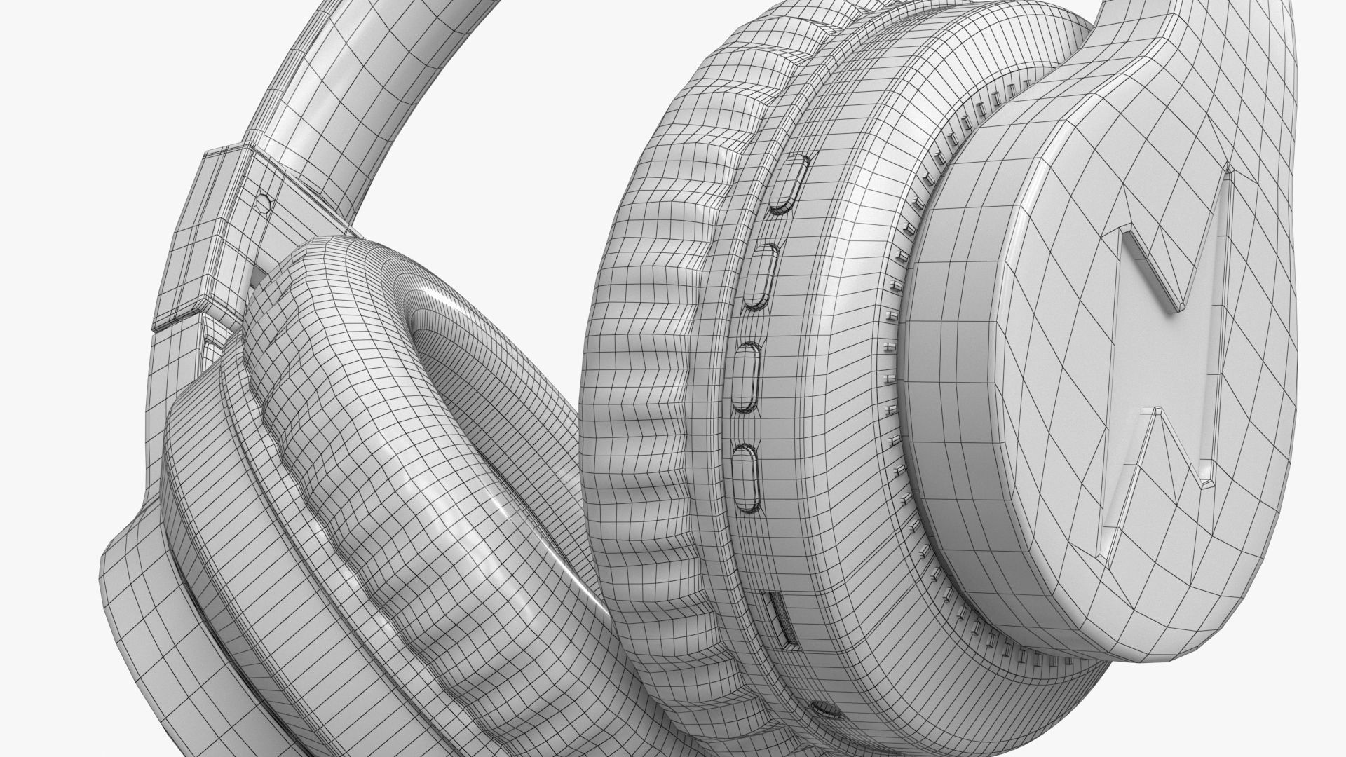 Headphones 4 colors 2 poses Low-poly 3D model_22