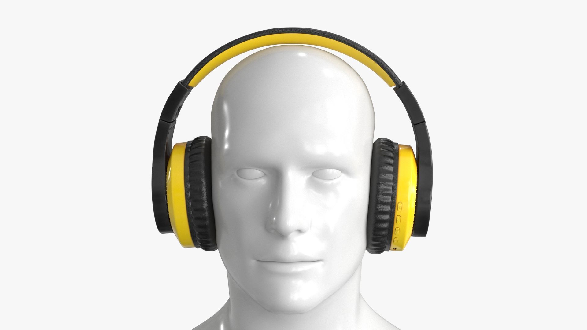Headphones 4 colors 2 poses Low-poly 3D model_10