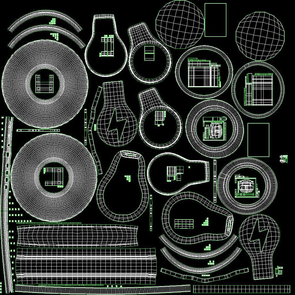 Headphones 4 colors 2 poses Low-poly 3D model_23