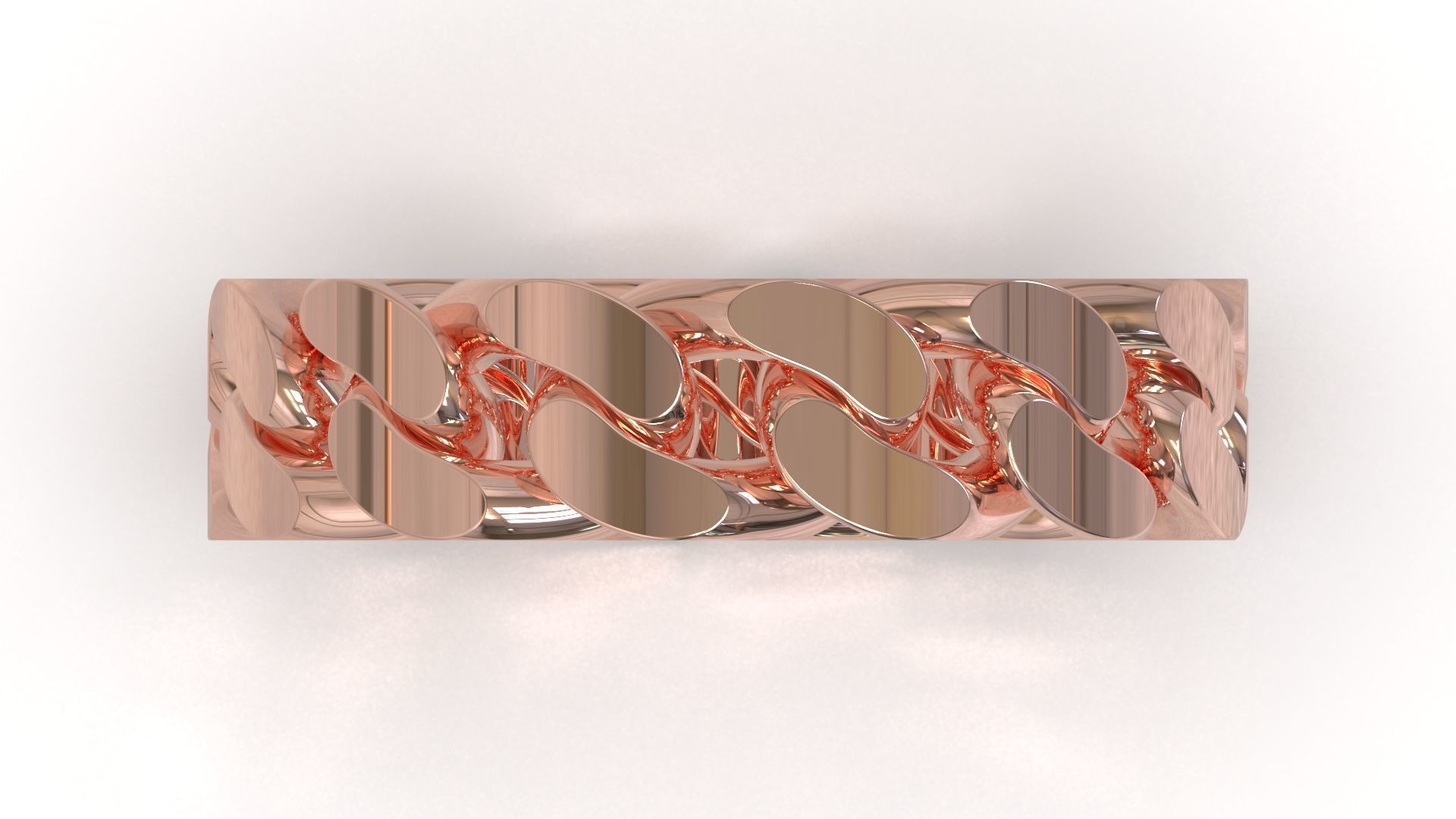 Cuban Chain Ring Wide 9mm 3D print model_6