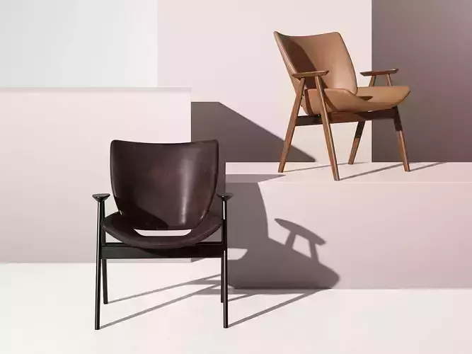 Shell Wood Armlounge Upholstered