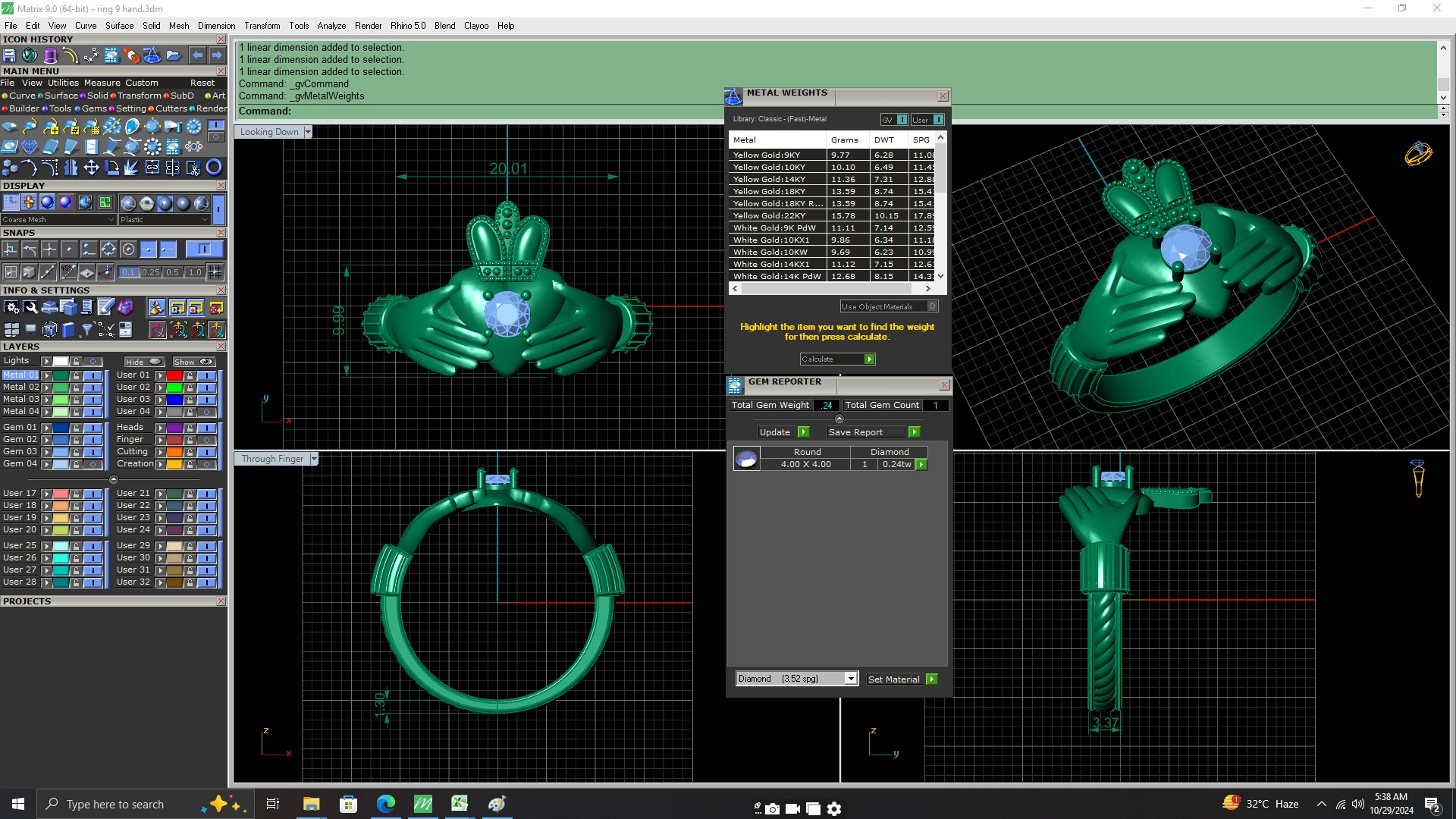 Claddagh Ring 3D print model_7