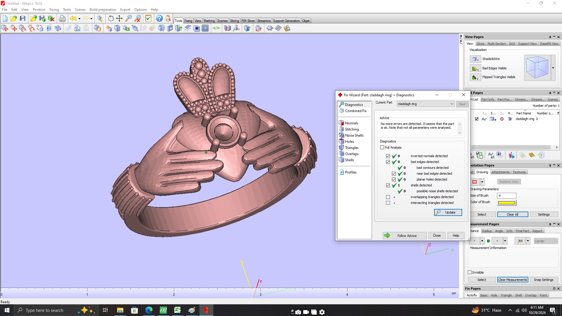 Claddagh Ring 3D print model_8