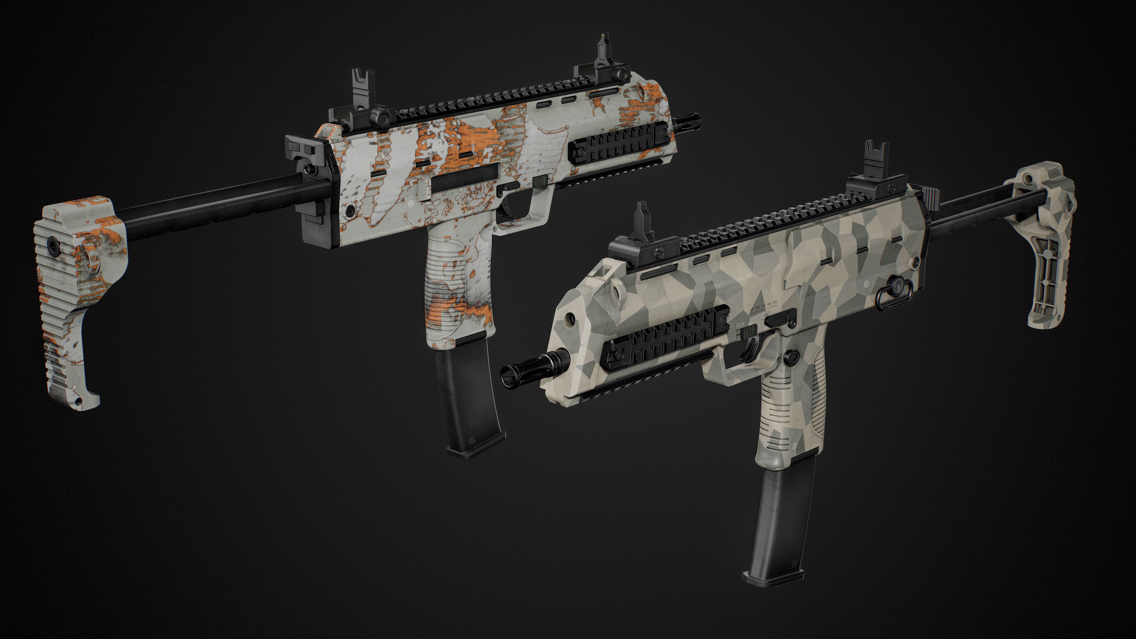 MP7 FPS Animation Low-poly 3D model_15