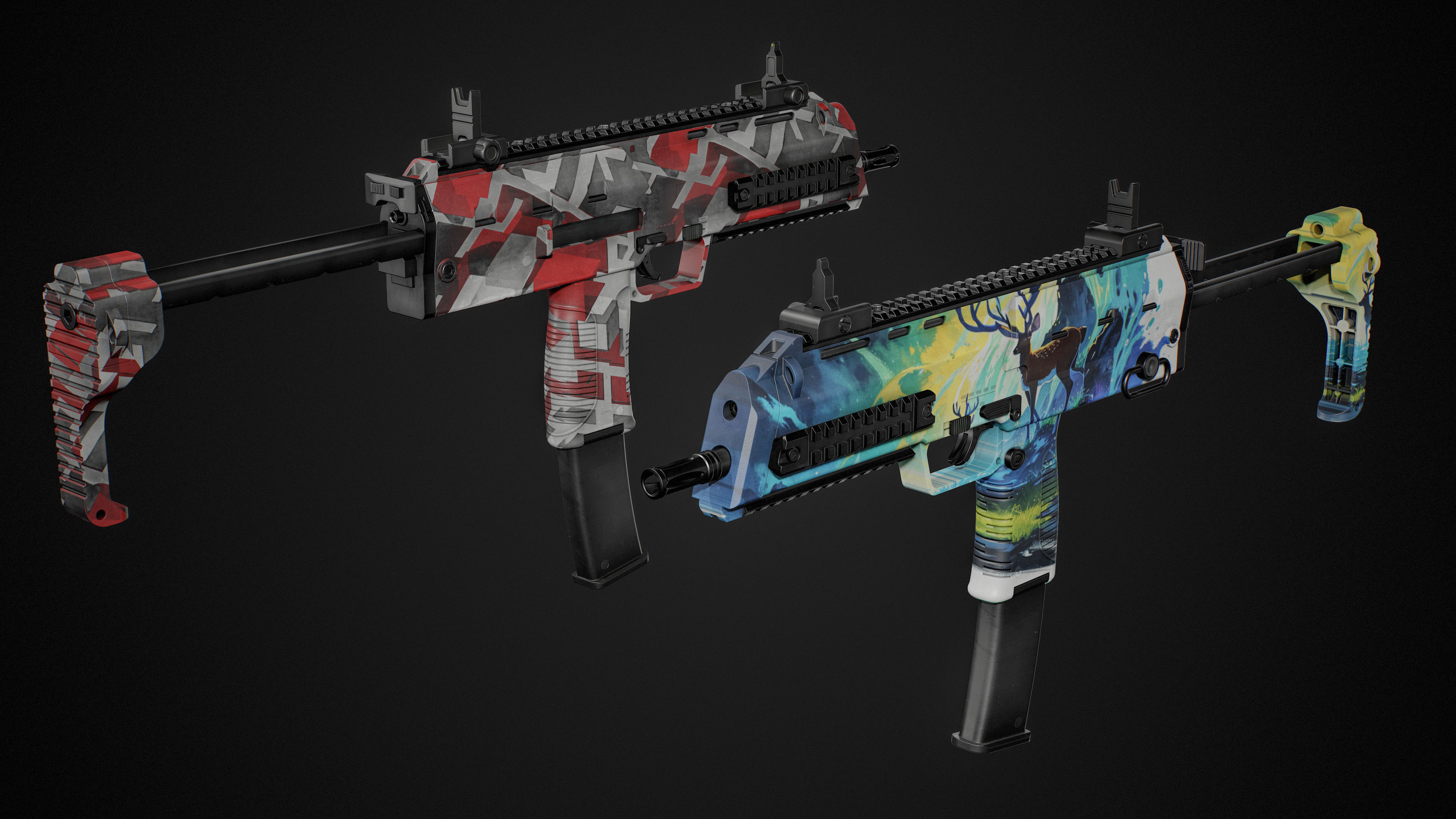 MP7 FPS Animation Low-poly 3D model_14