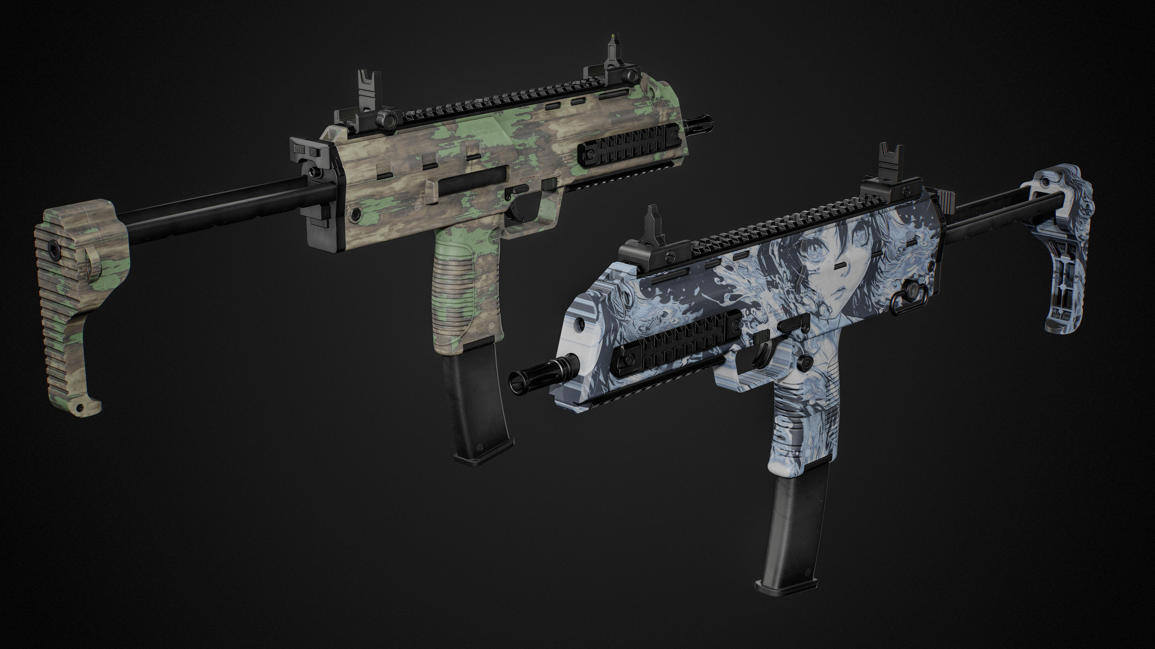 MP7 FPS Animation Low-poly 3D model_16