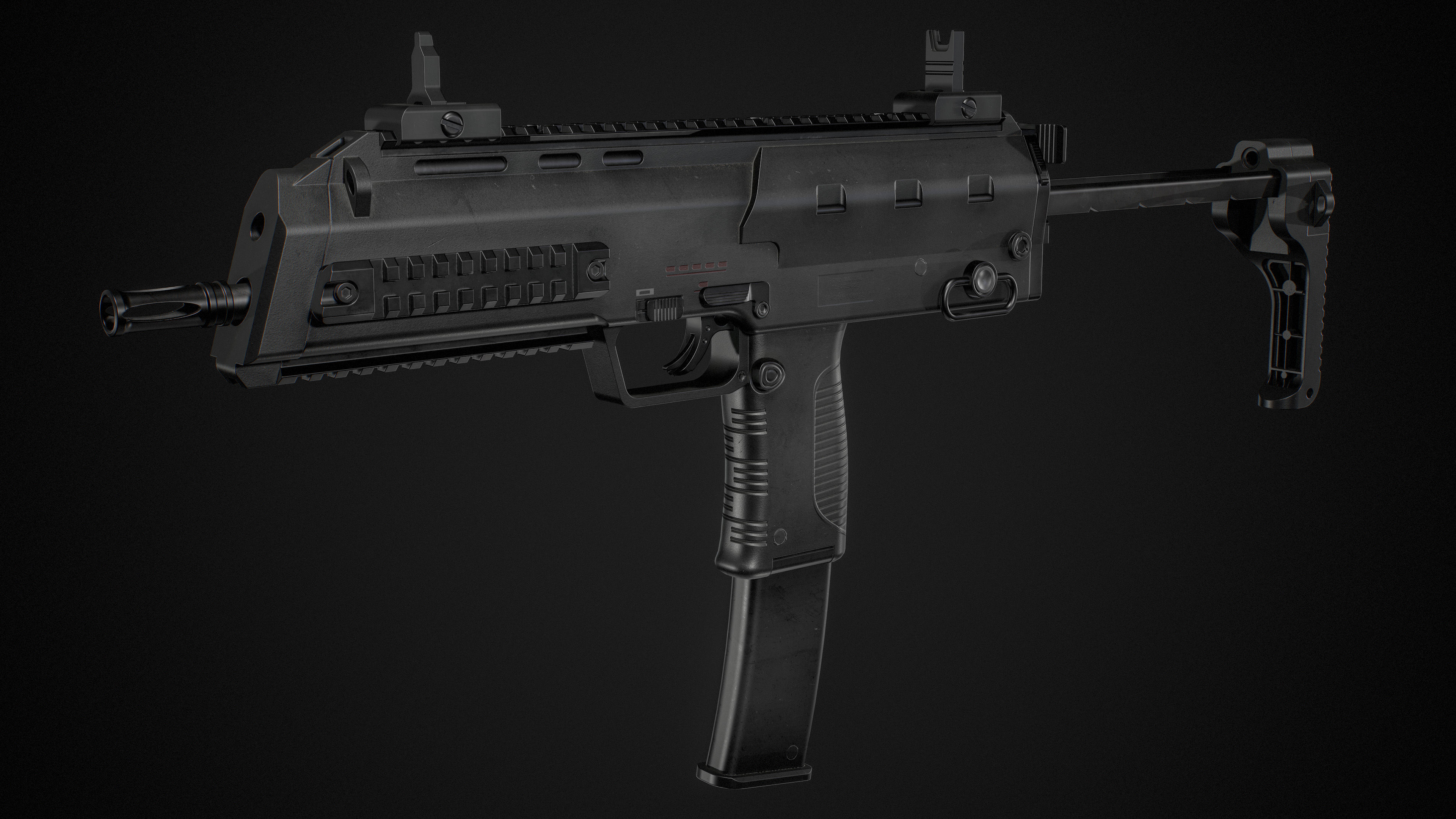 MP7 FPS Animation Low-poly 3D model_6