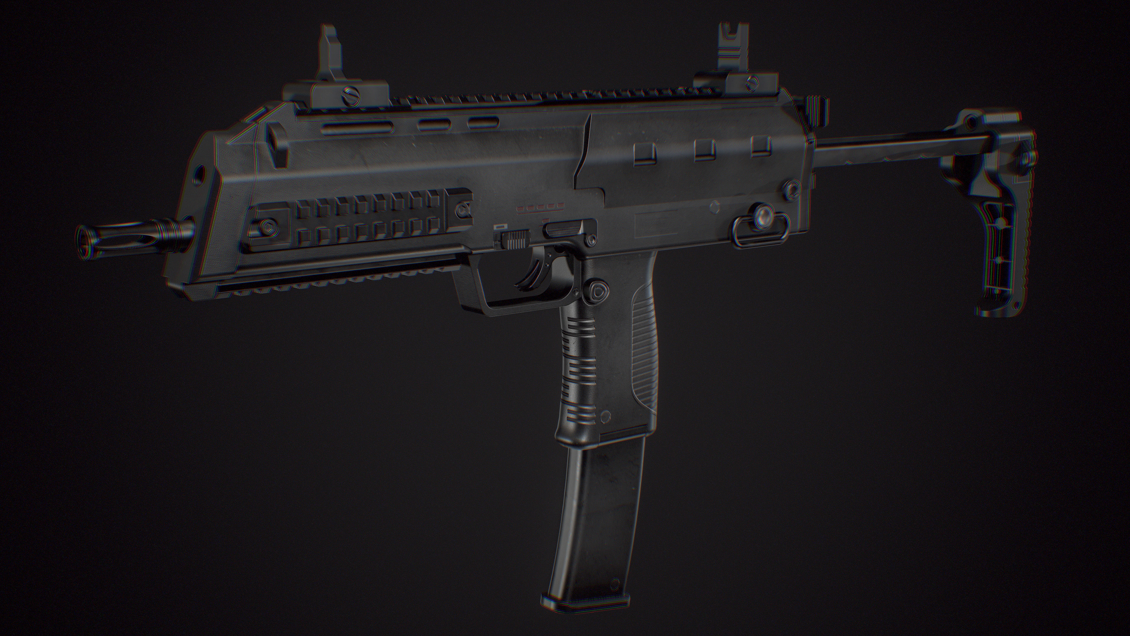 MP7 FPS Animation Low-poly 3D model_21