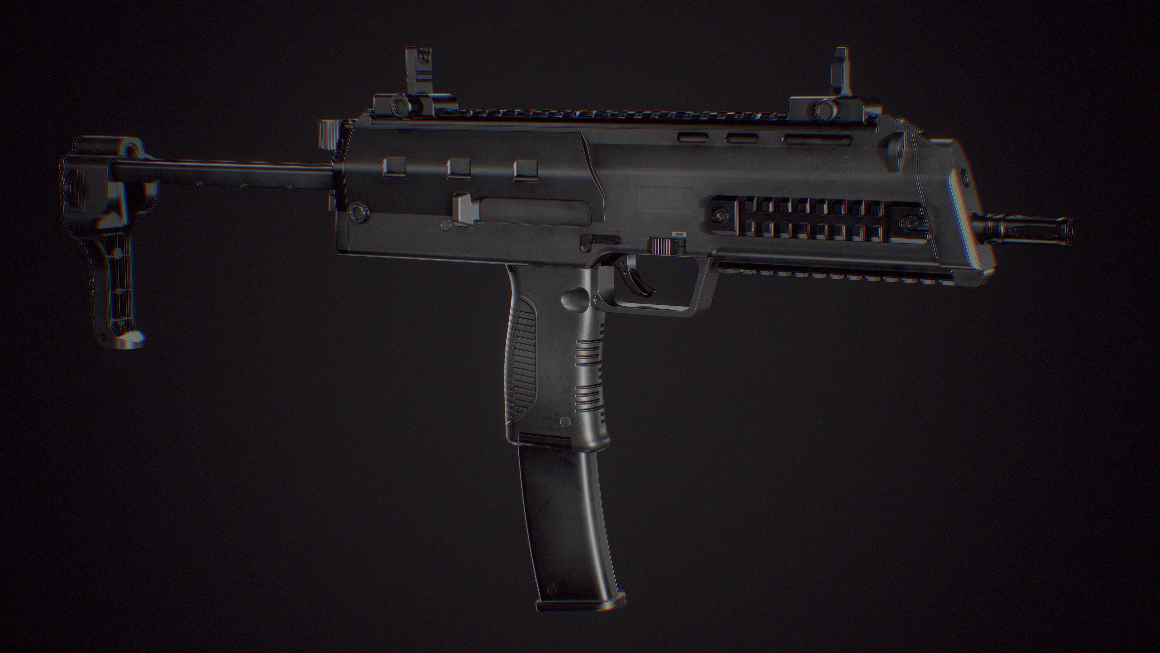 MP7 FPS Animation Low-poly 3D model_28