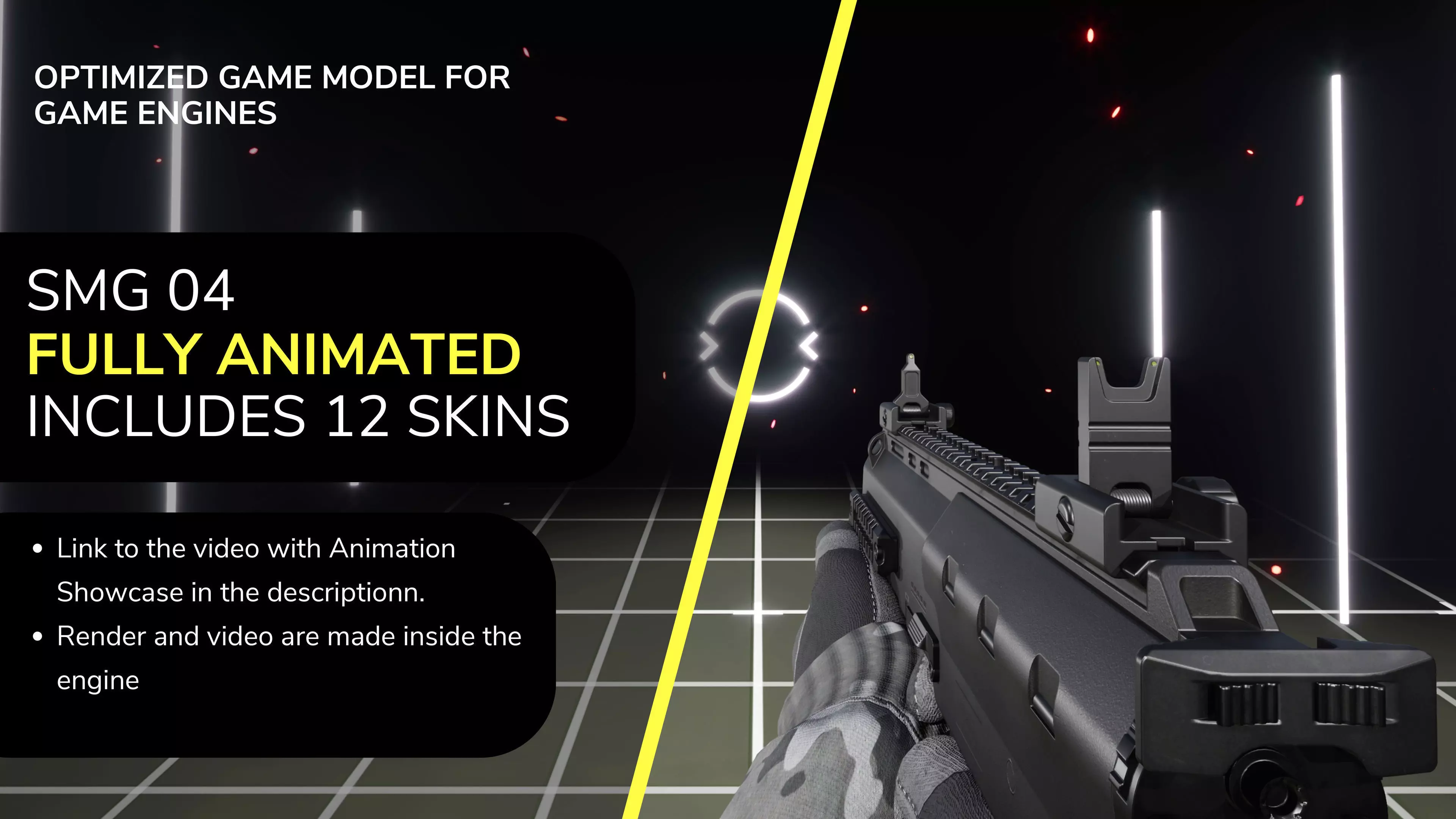 MP7 FPS Animation Low-poly 3D model_0