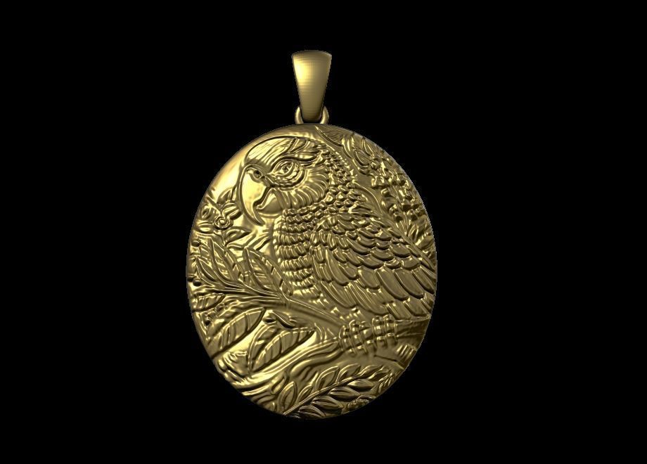 Parrot Pendant 3D print model_8