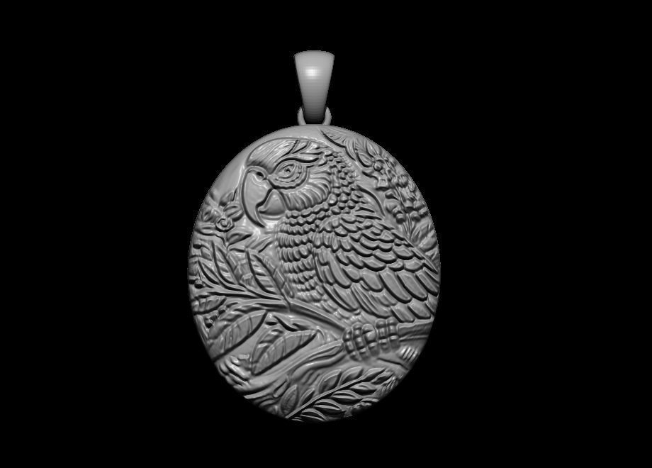 Parrot Pendant 3D print model_1