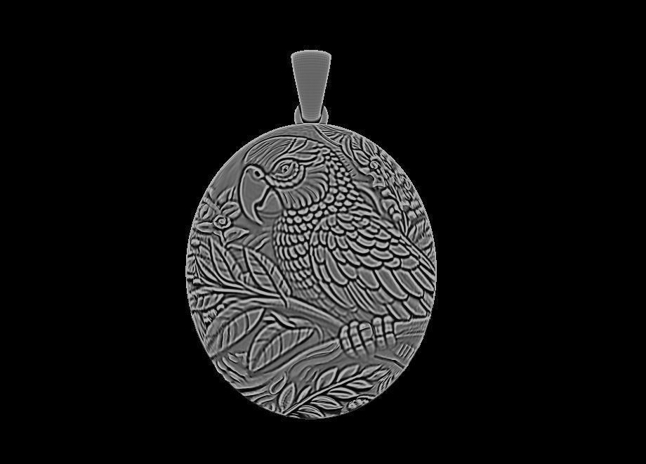 Parrot Pendant 3D print model_3