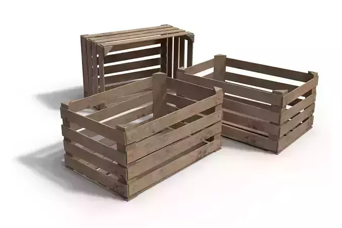 Wooden Crate 3D