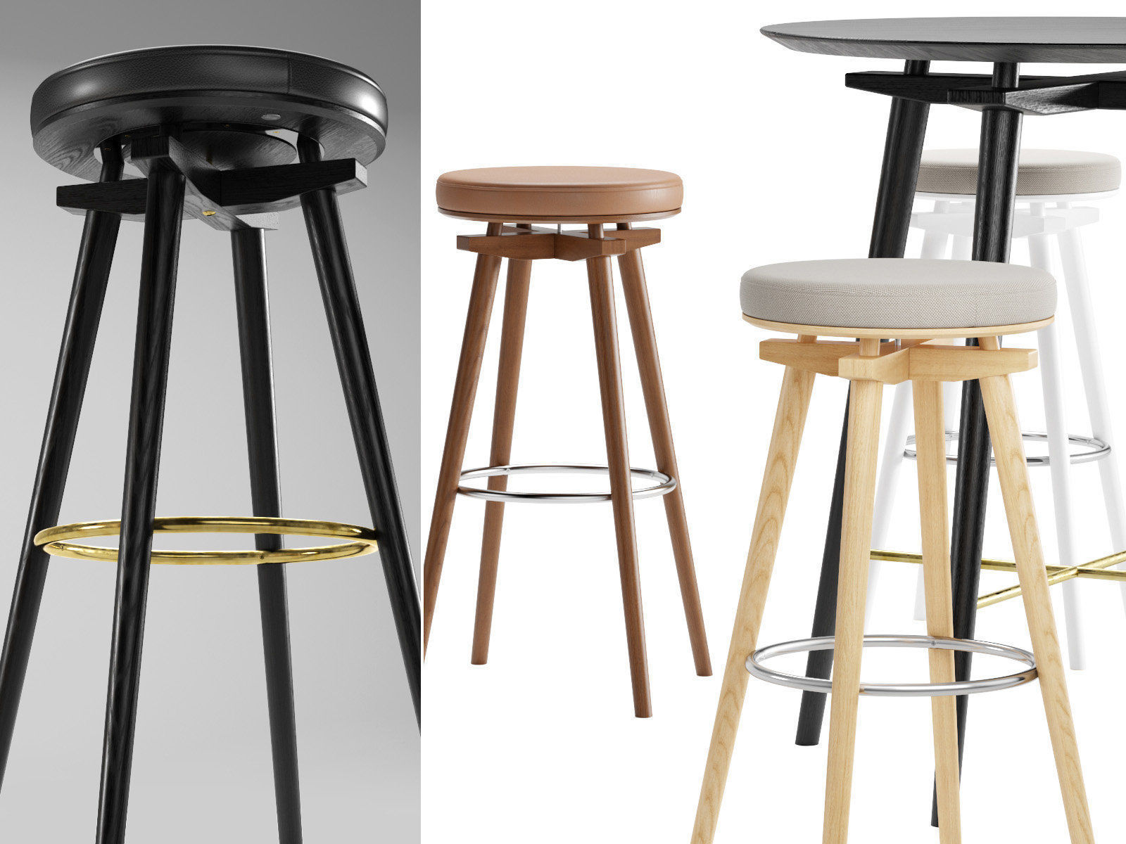 Bar Stool CC Ballerino 3D model_1
