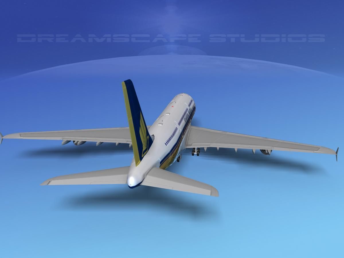 Airbus A380-800 Singapore Airlines 3D model_6