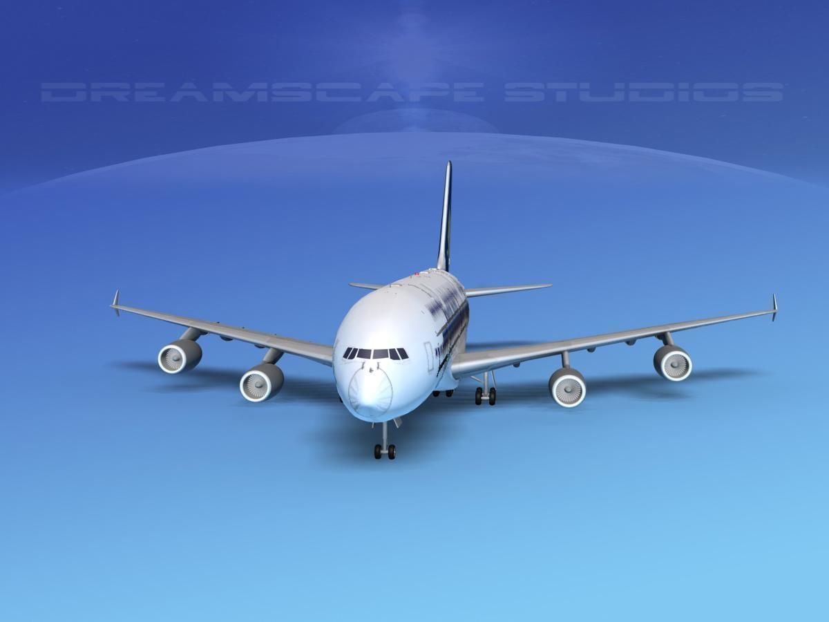 Airbus A380-800 Singapore Airlines 3D model_1