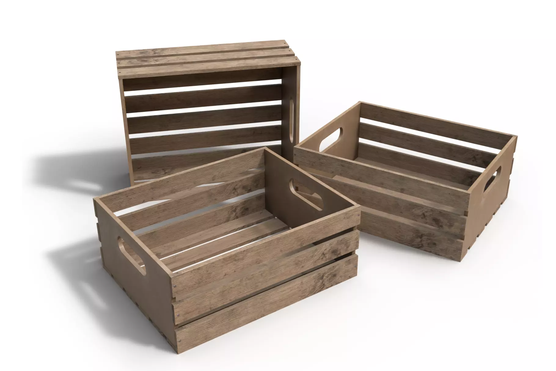 Wooden Crate 3D 3D model_0