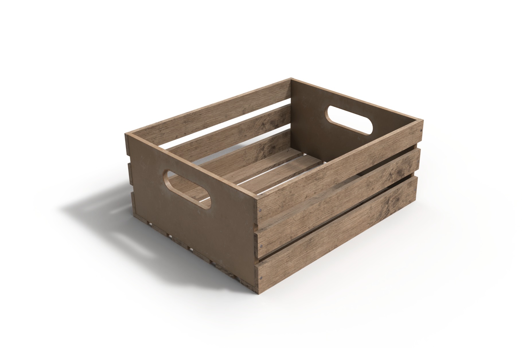 Wooden Crate 3D 3D model_1
