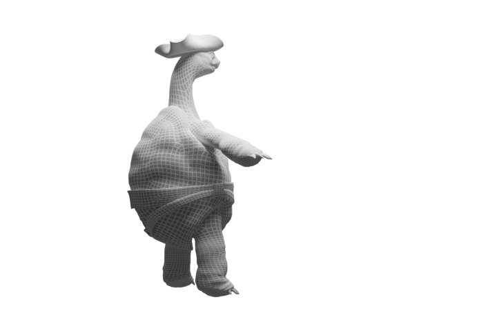 Captain Turtle 3D model_7