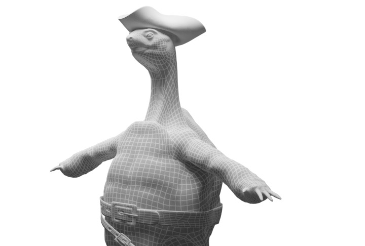 Captain Turtle 3D model_6