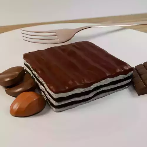 Piece of a Chocolate cake 