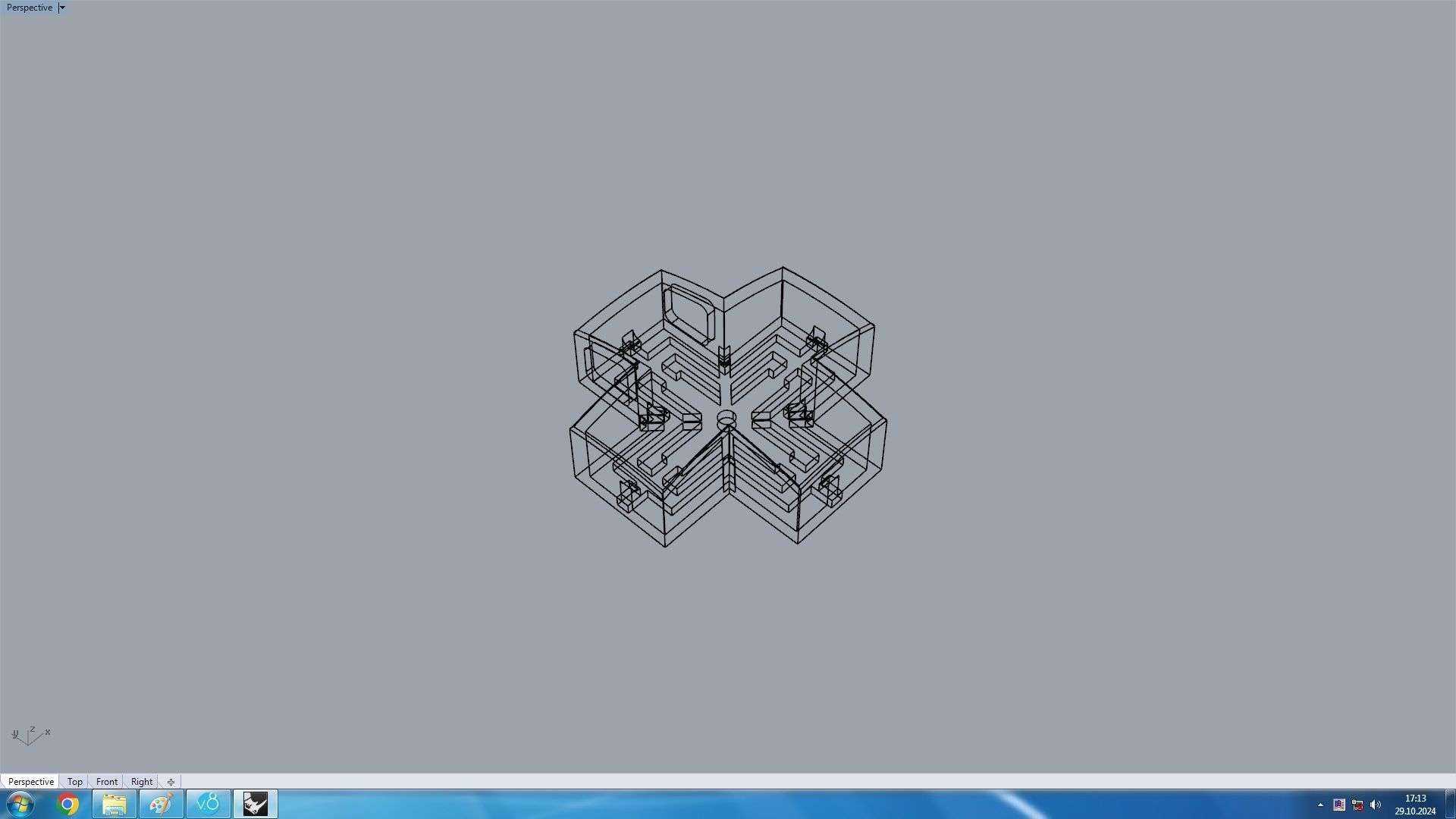 Square Cross Pendant 3D print model_7
