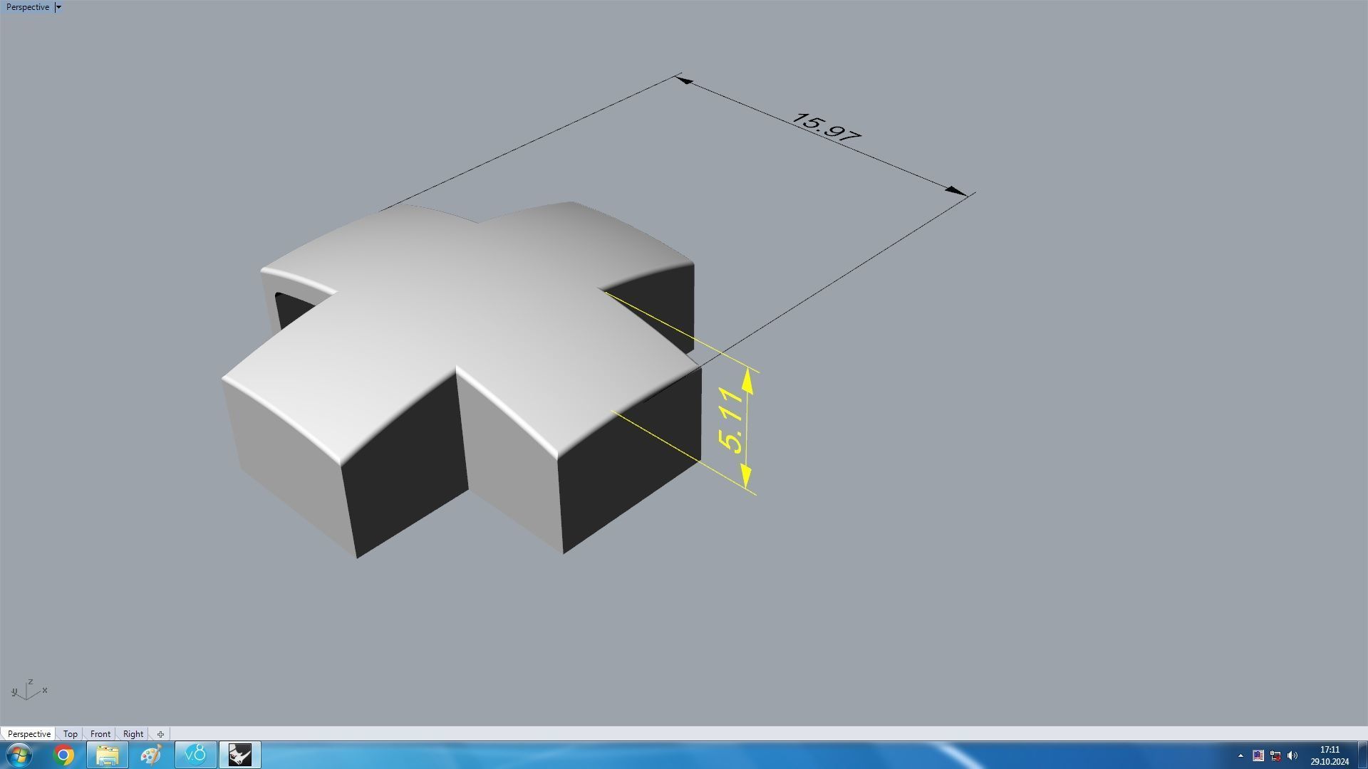 Square Cross Pendant 3D print model_5