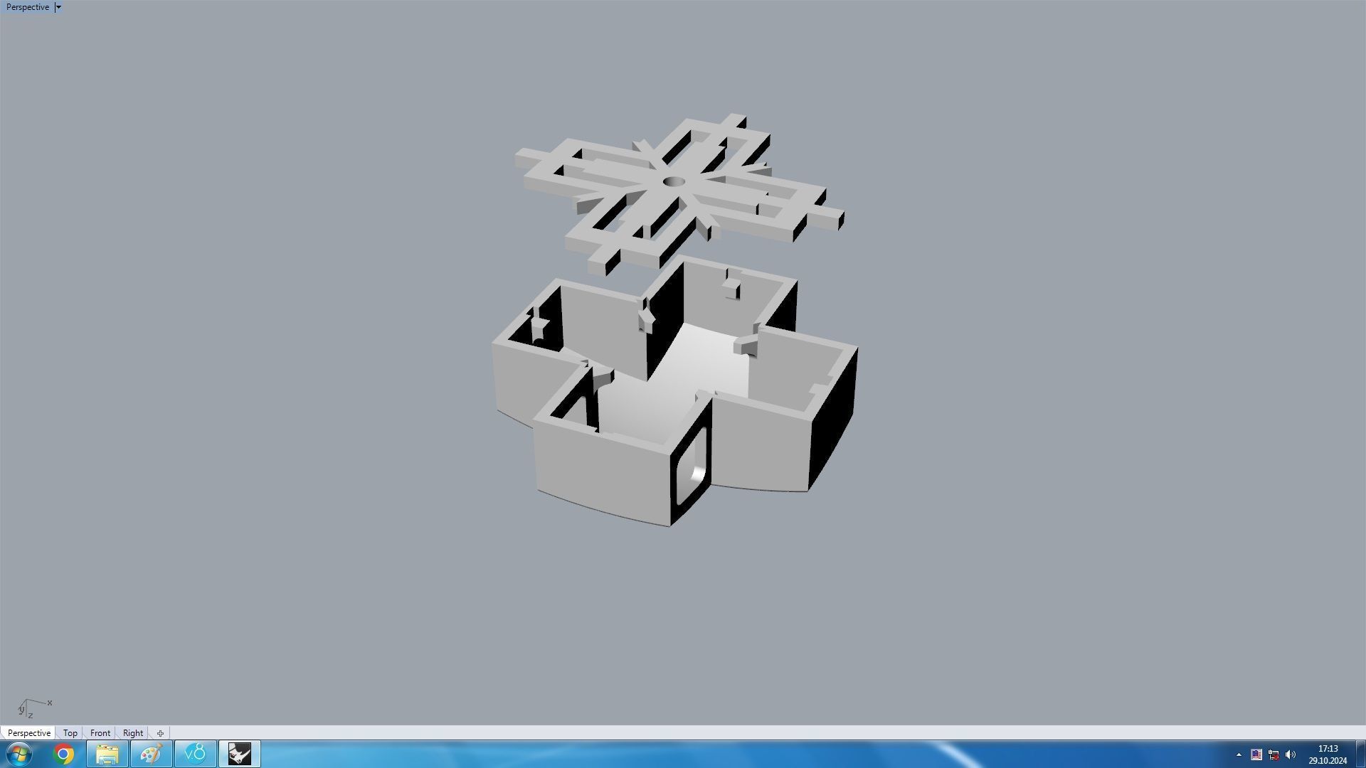 Square Cross Pendant 3D print model_6