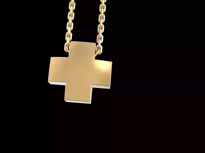 Square Cross Pendant 3D print model