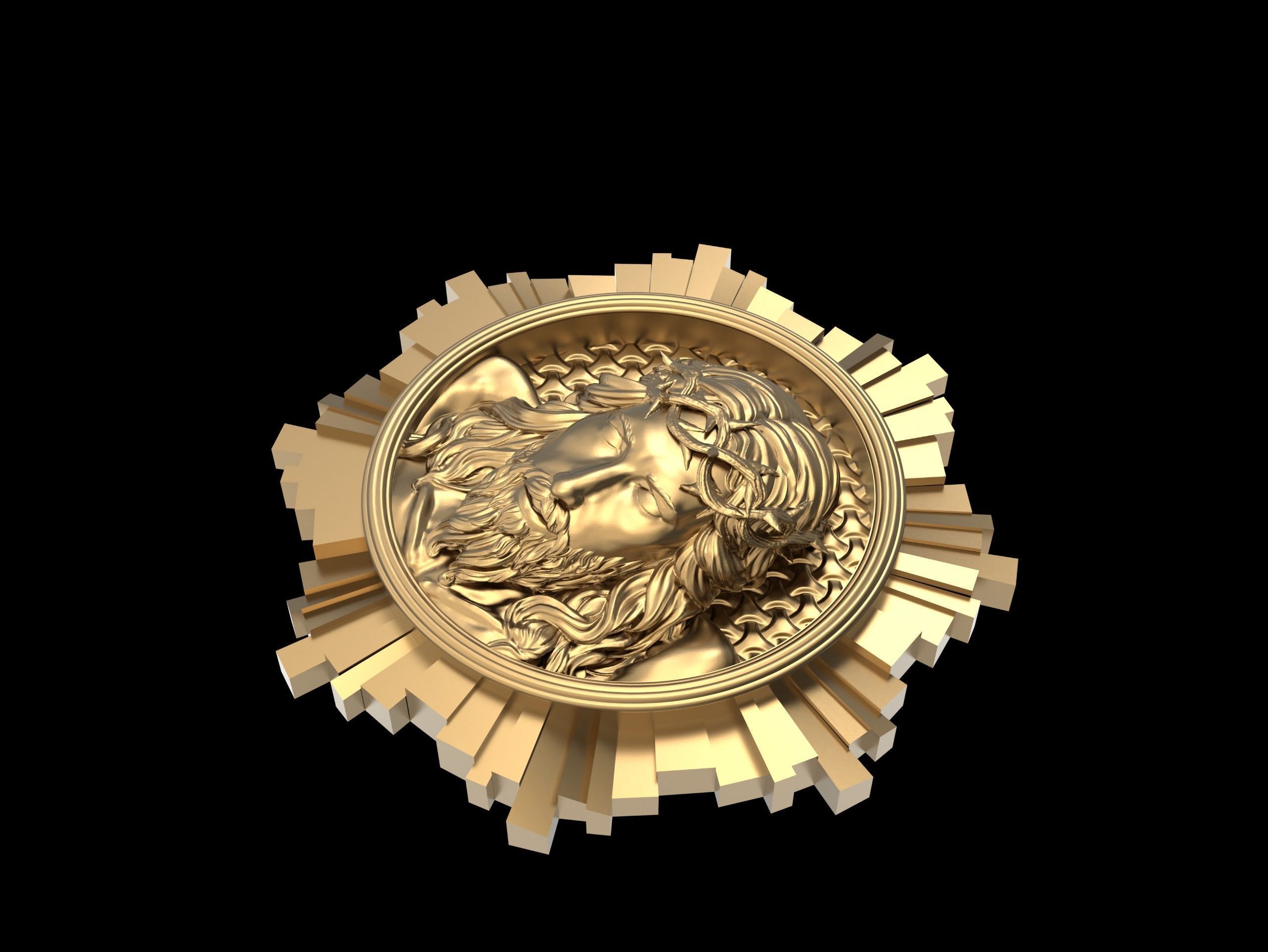 Jesus Head Pendant Hot 3D print model 3D print model_7