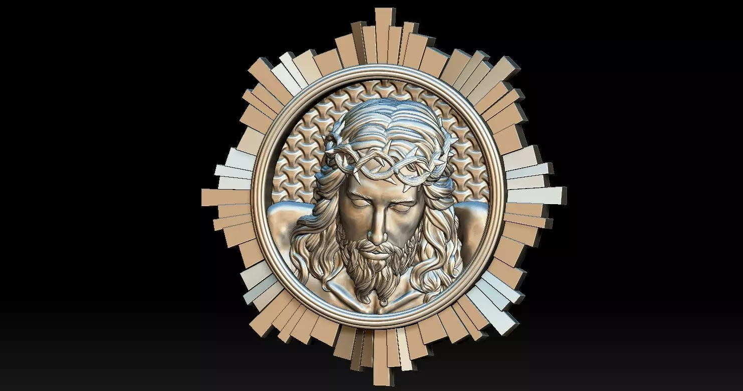 Jesus Head Pendant Hot 3D print model 3D print model_0
