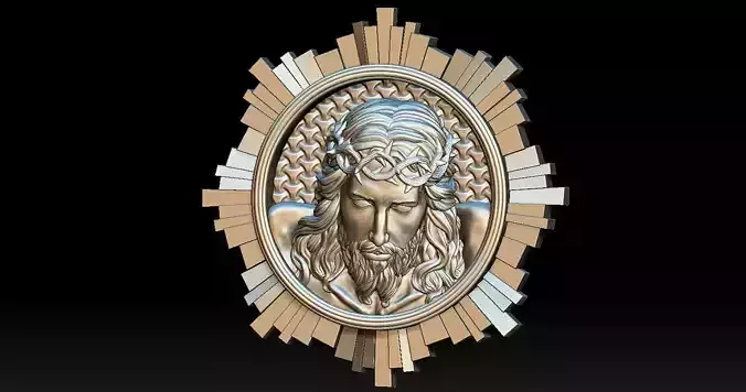 Jesus Head Pendant Hot 3D print model