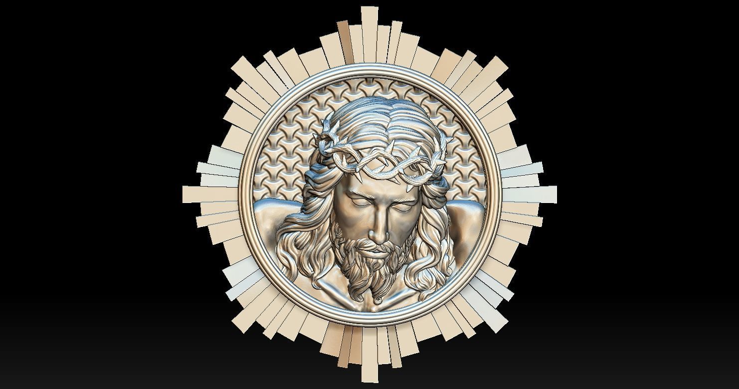 Jesus Head Pendant Hot 3D print model 3D print model_3