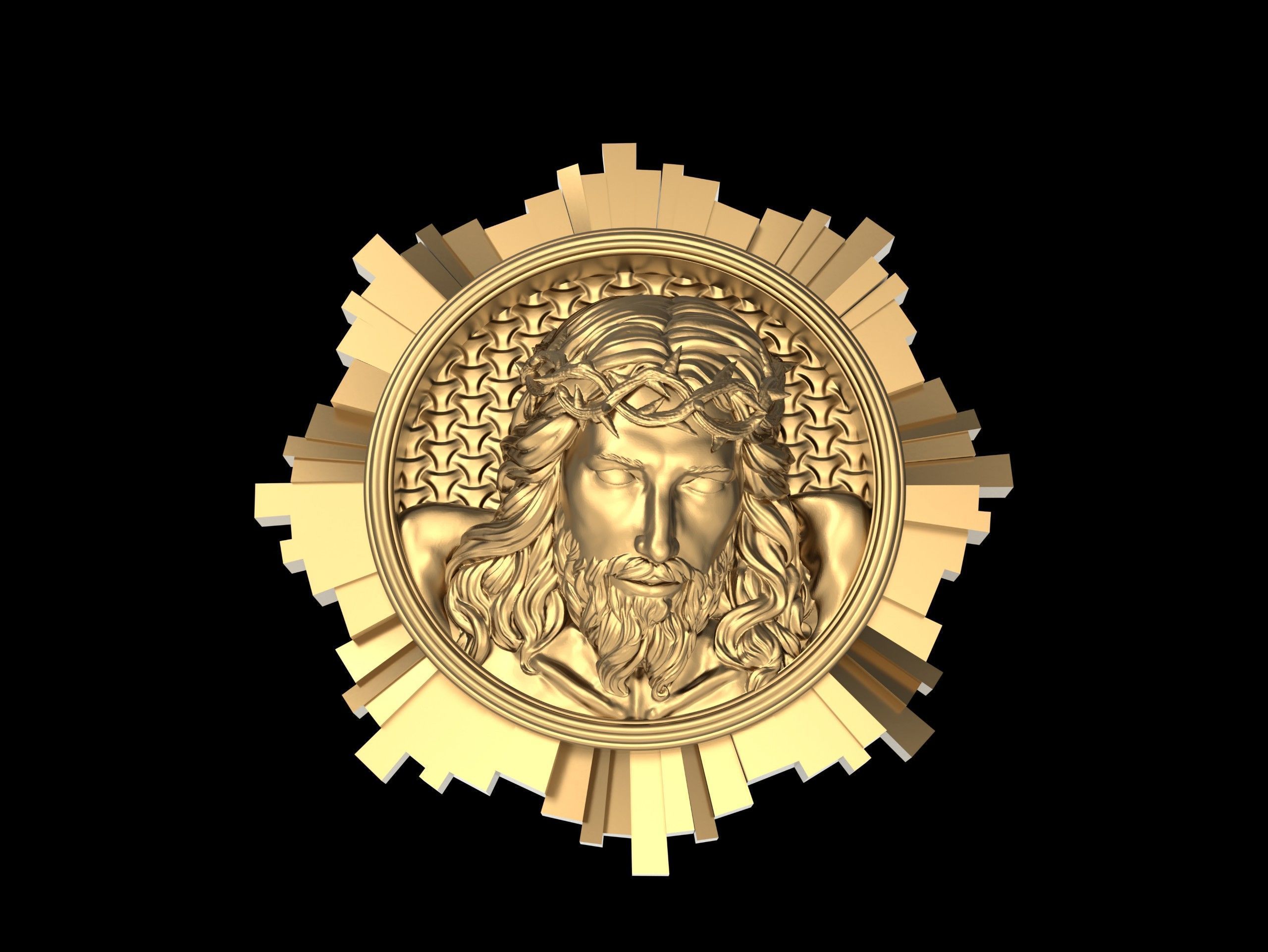 Jesus Head Pendant Hot 3D print model 3D print model_2