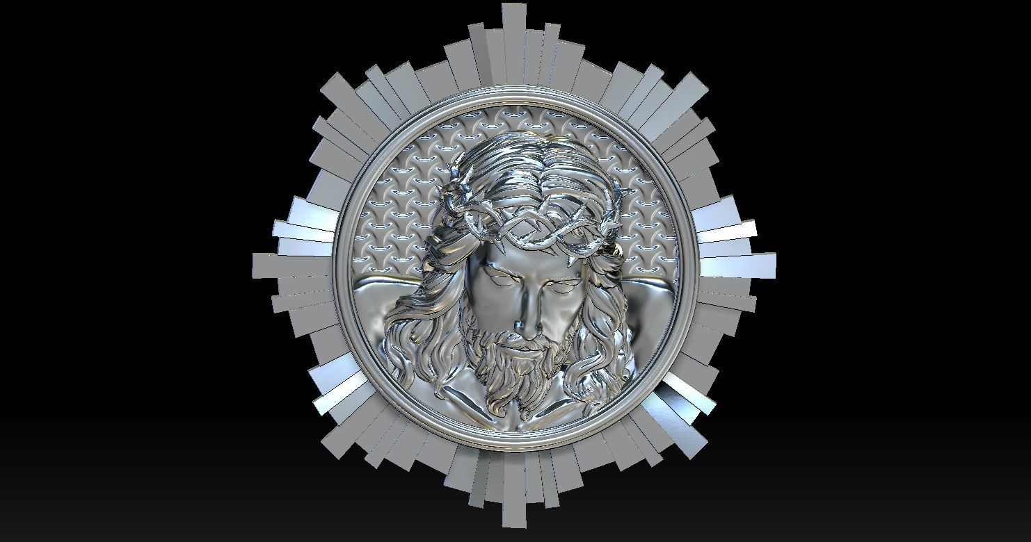 Jesus Head Pendant Hot 3D print model 3D print model_16