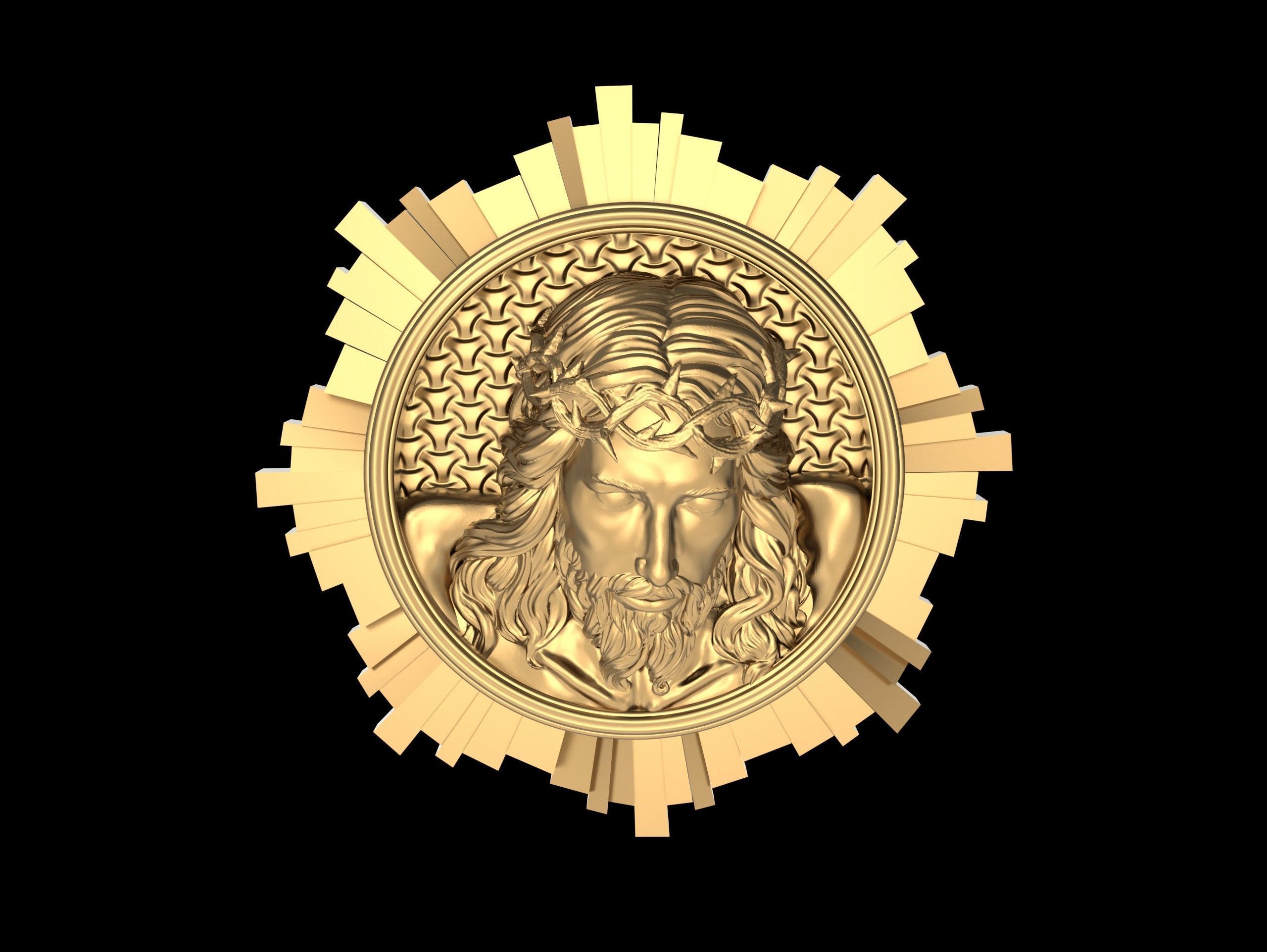 Jesus Head Pendant Hot 3D print model 3D print model_6