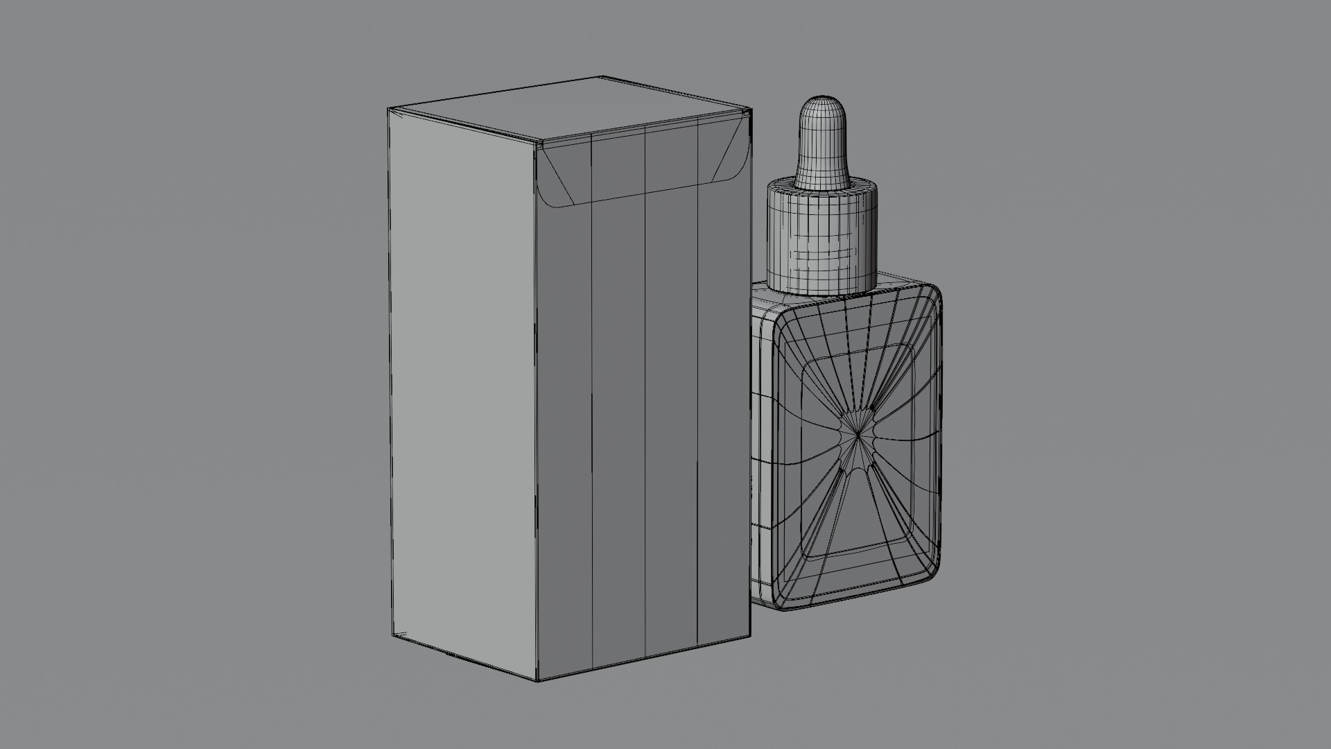 Dropper bottle with paper box 3D model_7