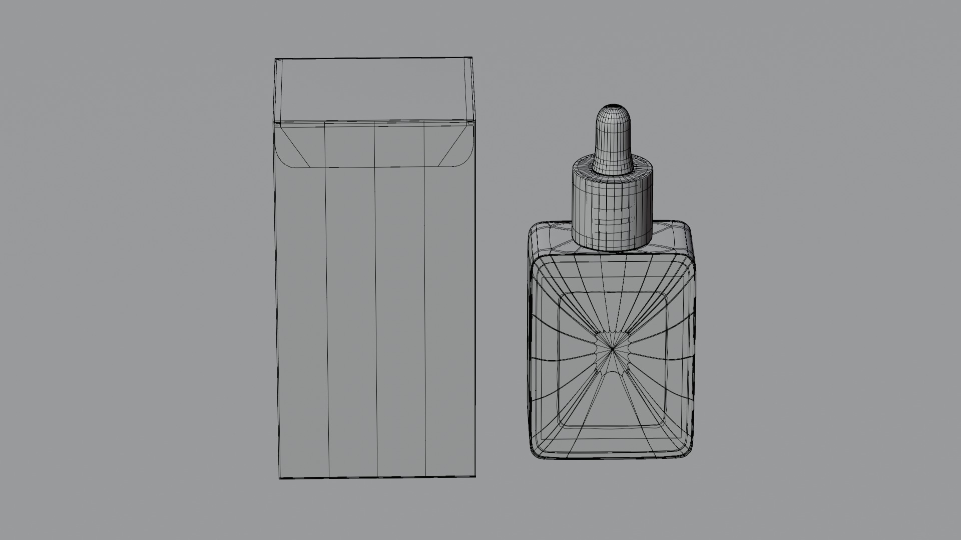 Dropper bottle with paper box 3D model_5