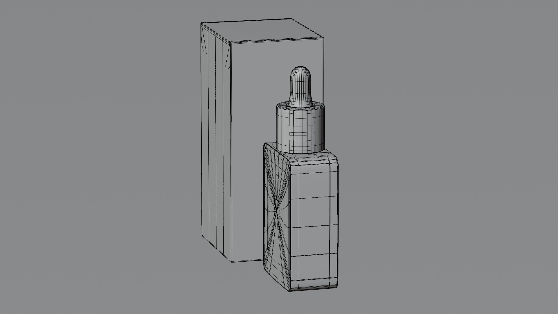 Dropper bottle with paper box 3D model_8