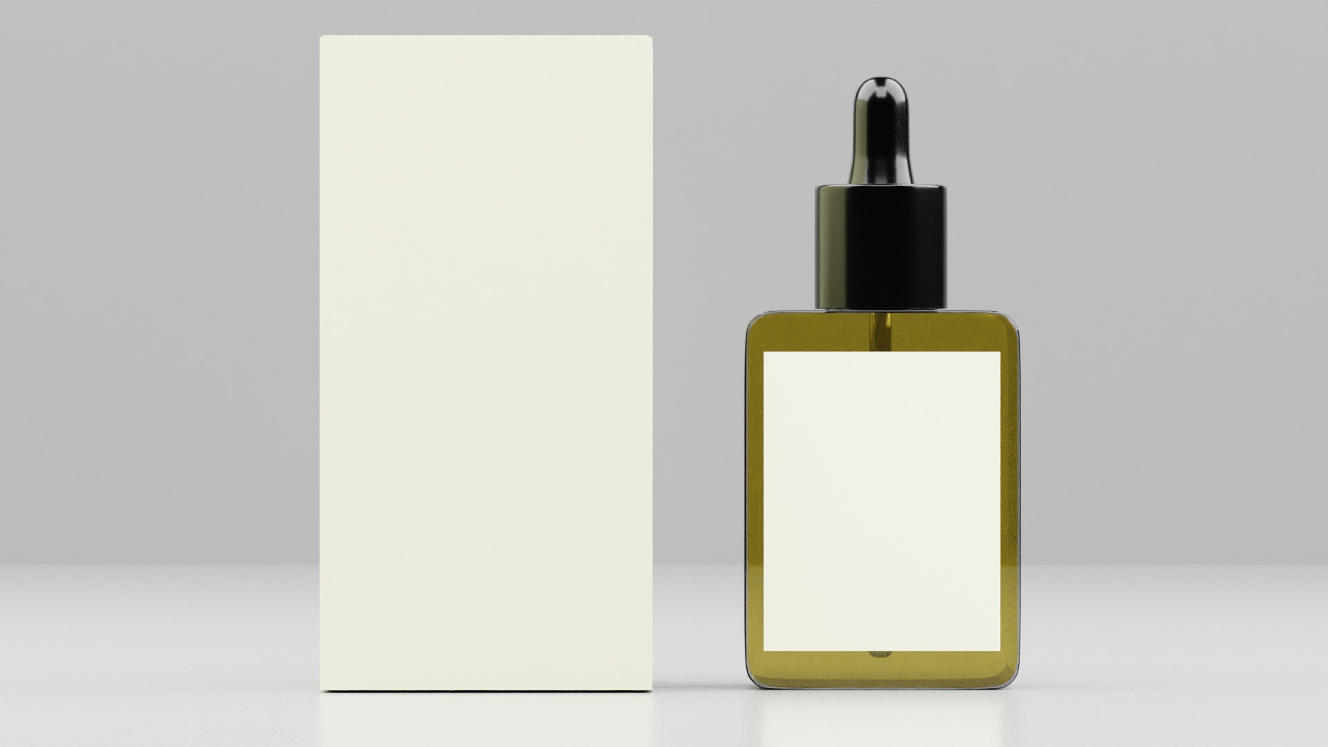 Dropper bottle with paper box 3D model_1