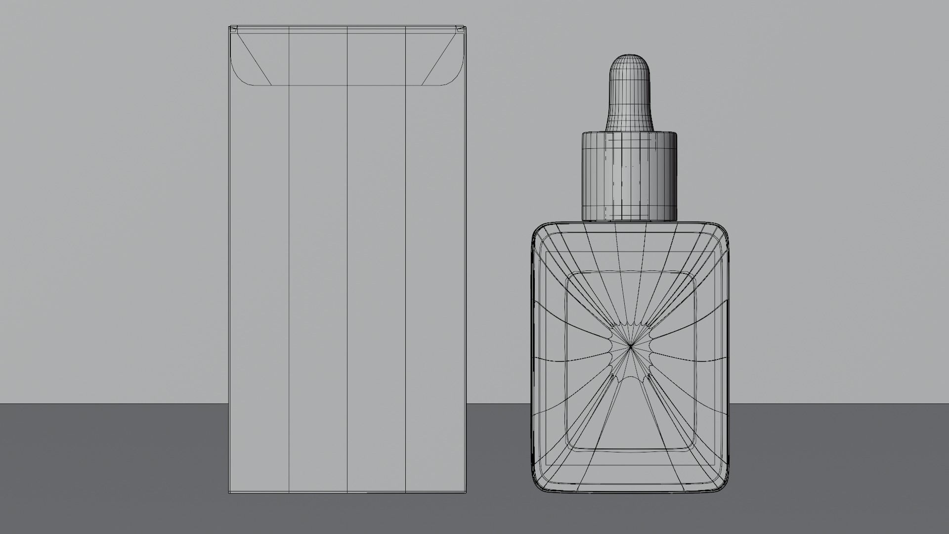 Dropper bottle with paper box 3D model_6