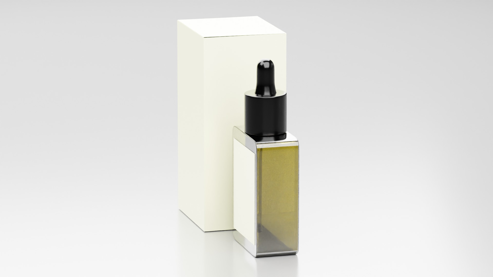 Dropper bottle with paper box 3D model_4