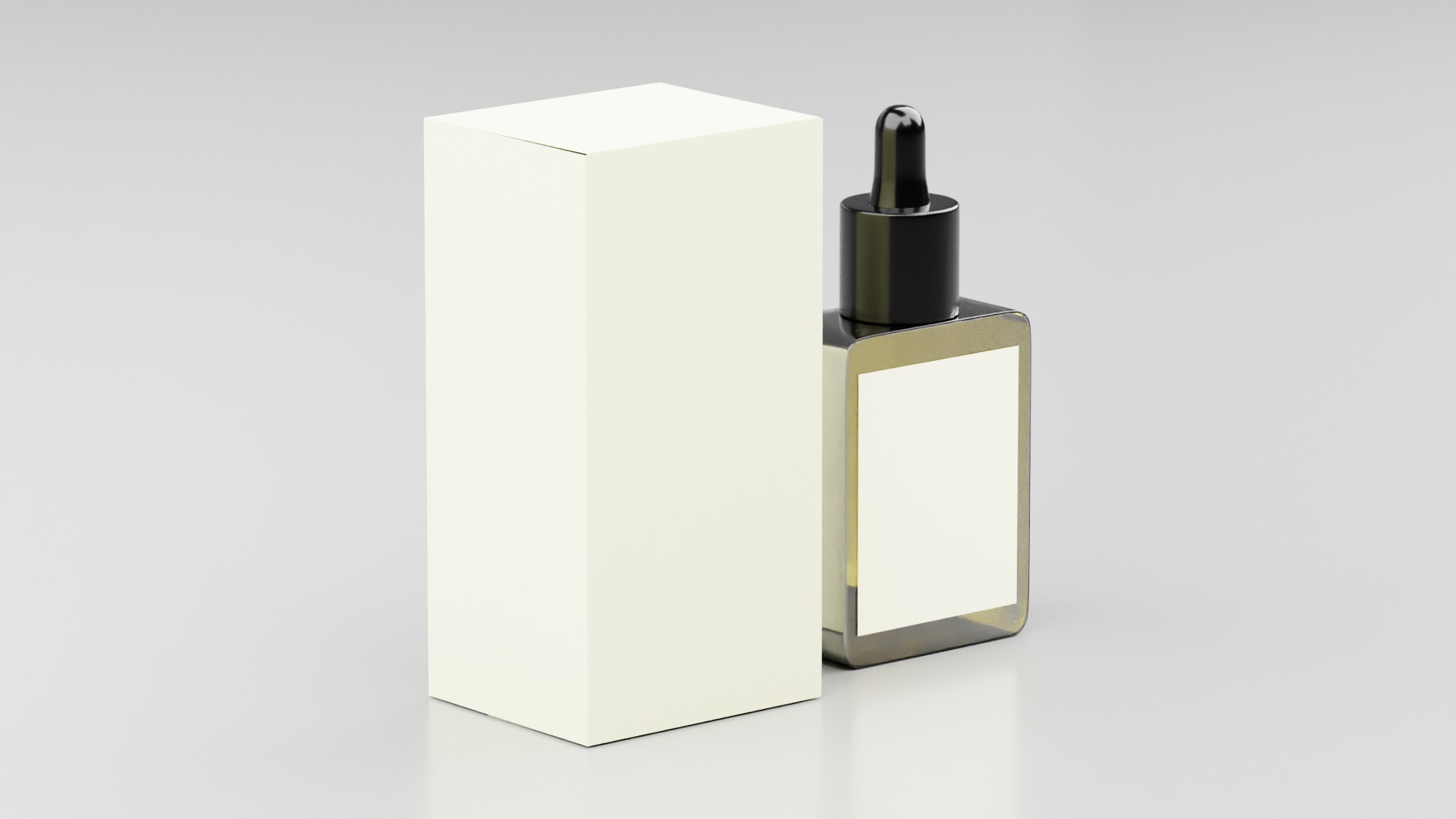 Dropper bottle with paper box 3D model_2