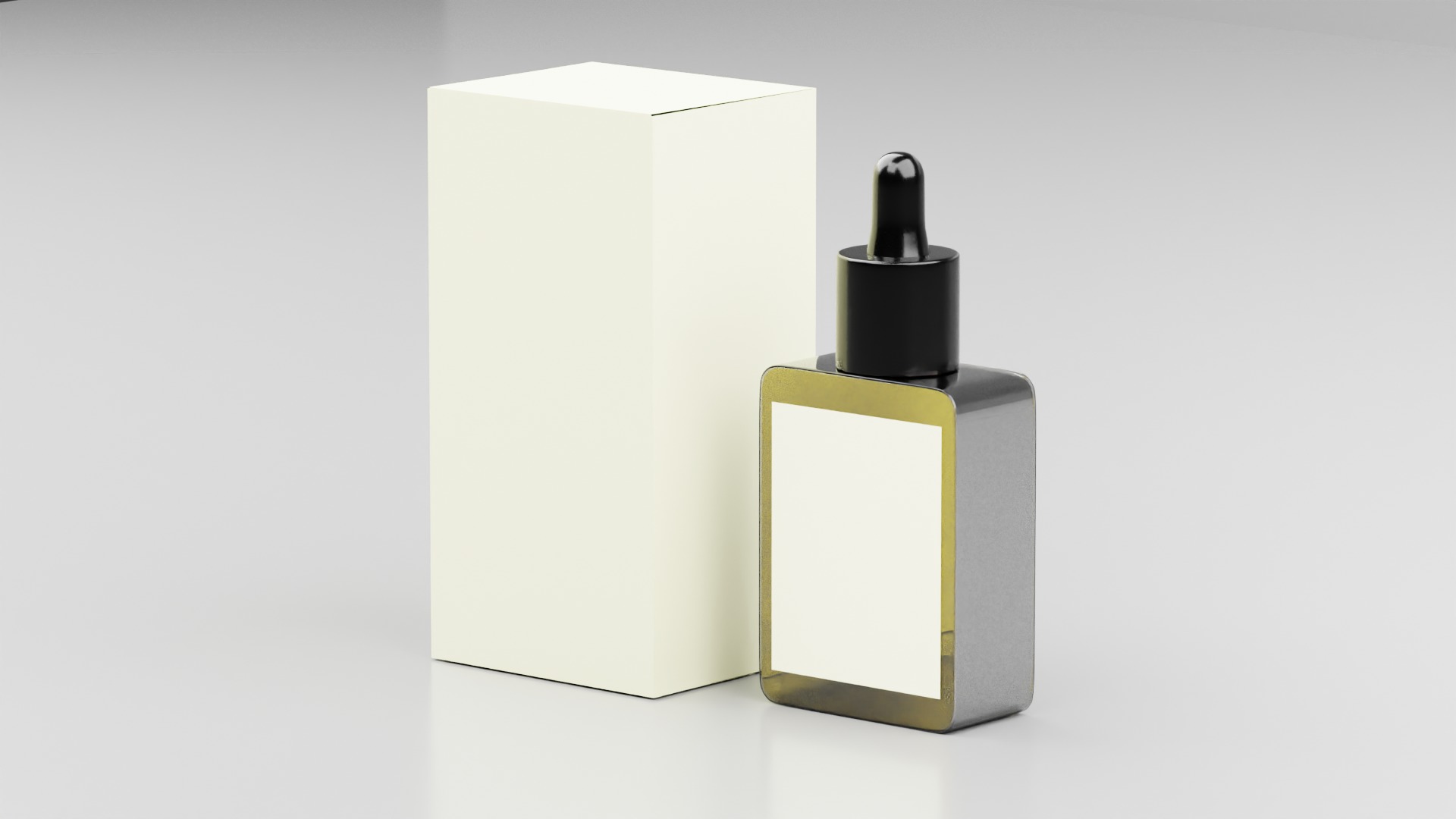 Dropper bottle with paper box 3D model_3