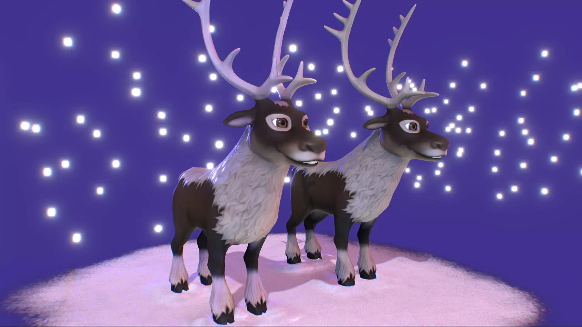 Reindeer Low-poly 3D model_0